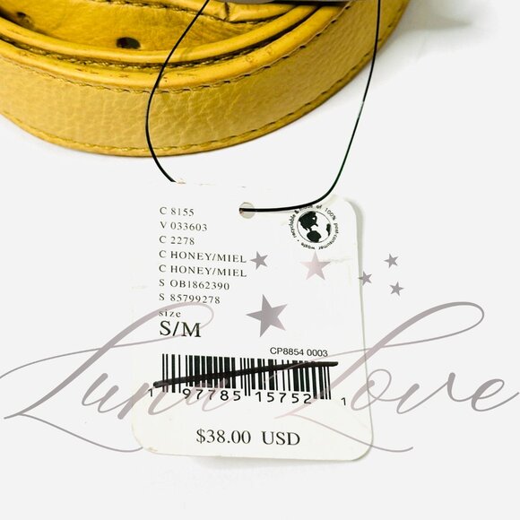 FREE PEOPLE Billie Leather Belt In Honey (size S/M) NWT - Picture 6 of 6